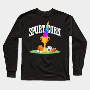 Sporty Unicorn Long Sleeve T-Shirt